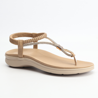 Toe Thong Diamante Sandal | Taupe