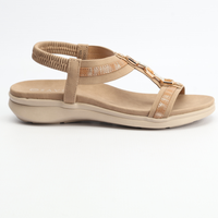 TBar Diamante Sandals | Taupe