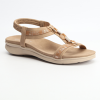 TBar Diamante Sandals | Taupe
