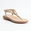 Toe Thong Diamante Sandals | Gold
