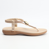 Toe Thong Diamante Sandals | Gold