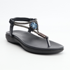Toe Thong Diamante Sandals | Navy