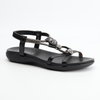 Crossover Diamante Sandals | Black