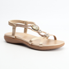 Crossover Diamante Sandals | Gold