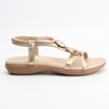 Crossover Diamante Sandals | Gold