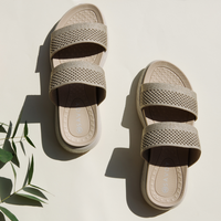Two Band FlyKnit Sandals | Gold