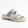 Two Band FlyKnit Sandals | Silver