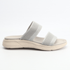 Two Band FlyKnit Sandals | Silver