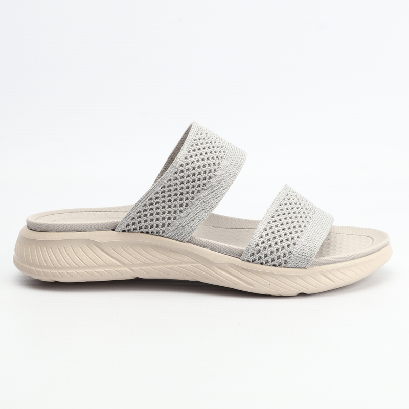 Two Band FlyKnit Sandals | Silver